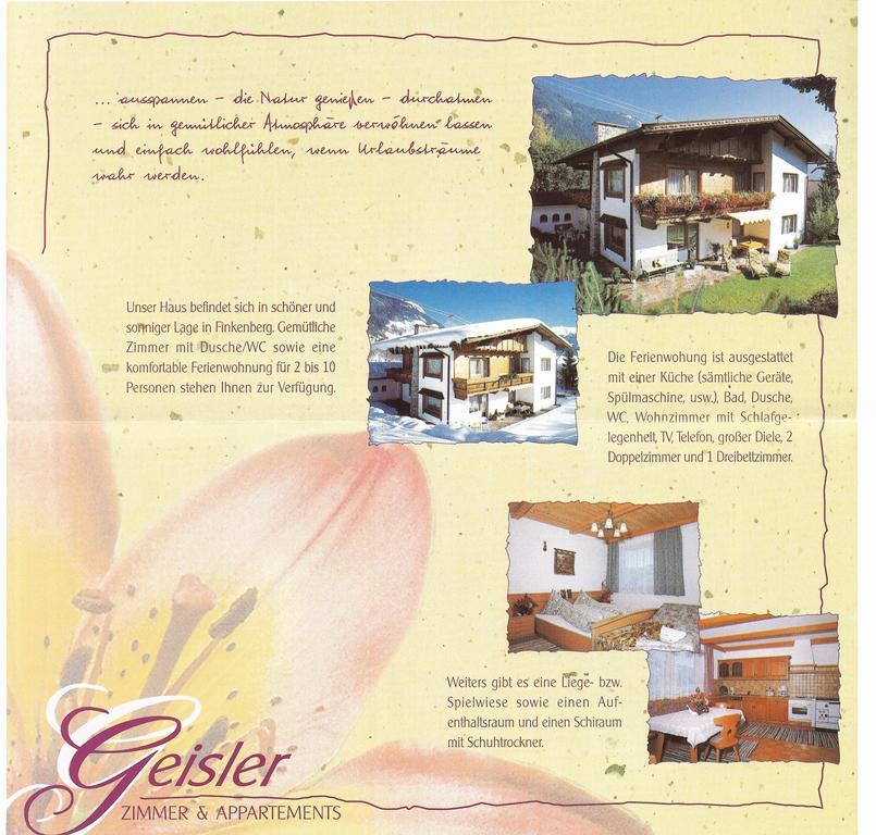 Appartement Geisler Финкенберг Экстерьер фото